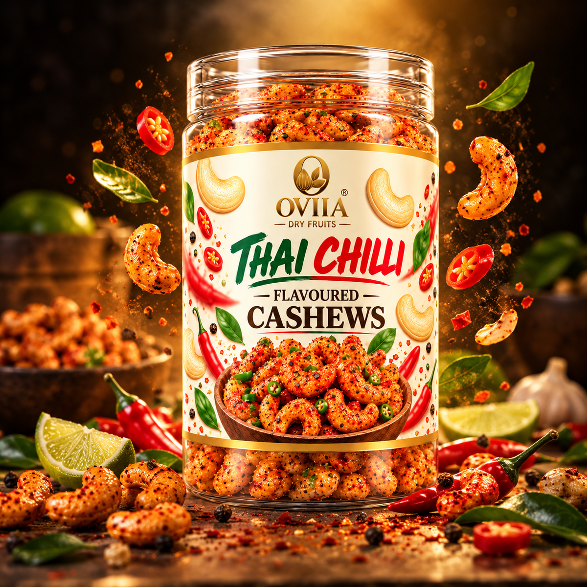 Combo - Royal Masala & Thai Chilli Cashews - Oviia Dryfruits