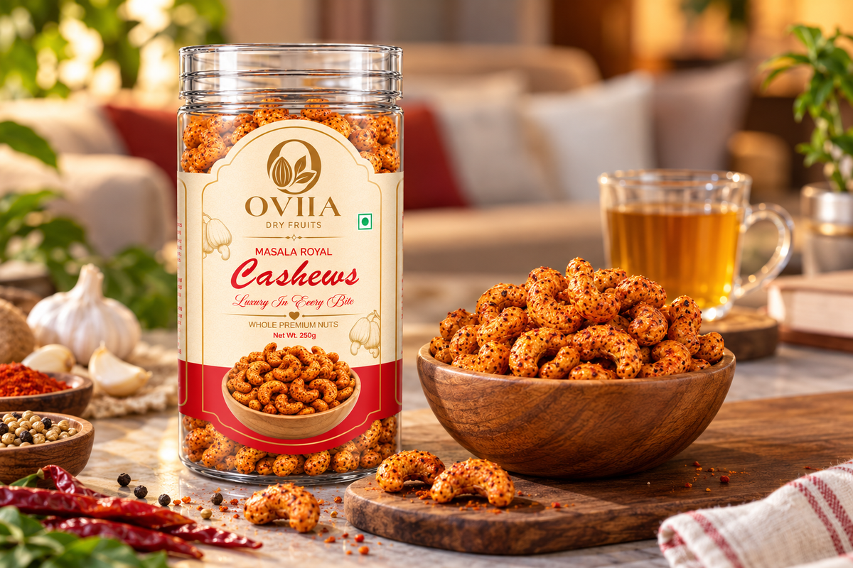 Indian Royal Masala Cashews - Oviia Dryfruits