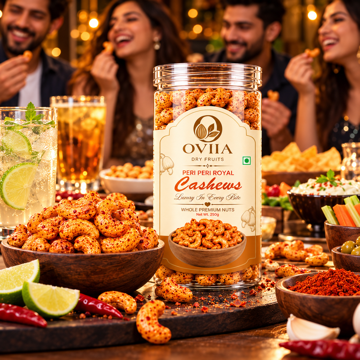 Royal Peri Peri Cashews - Oviia Dryfruits