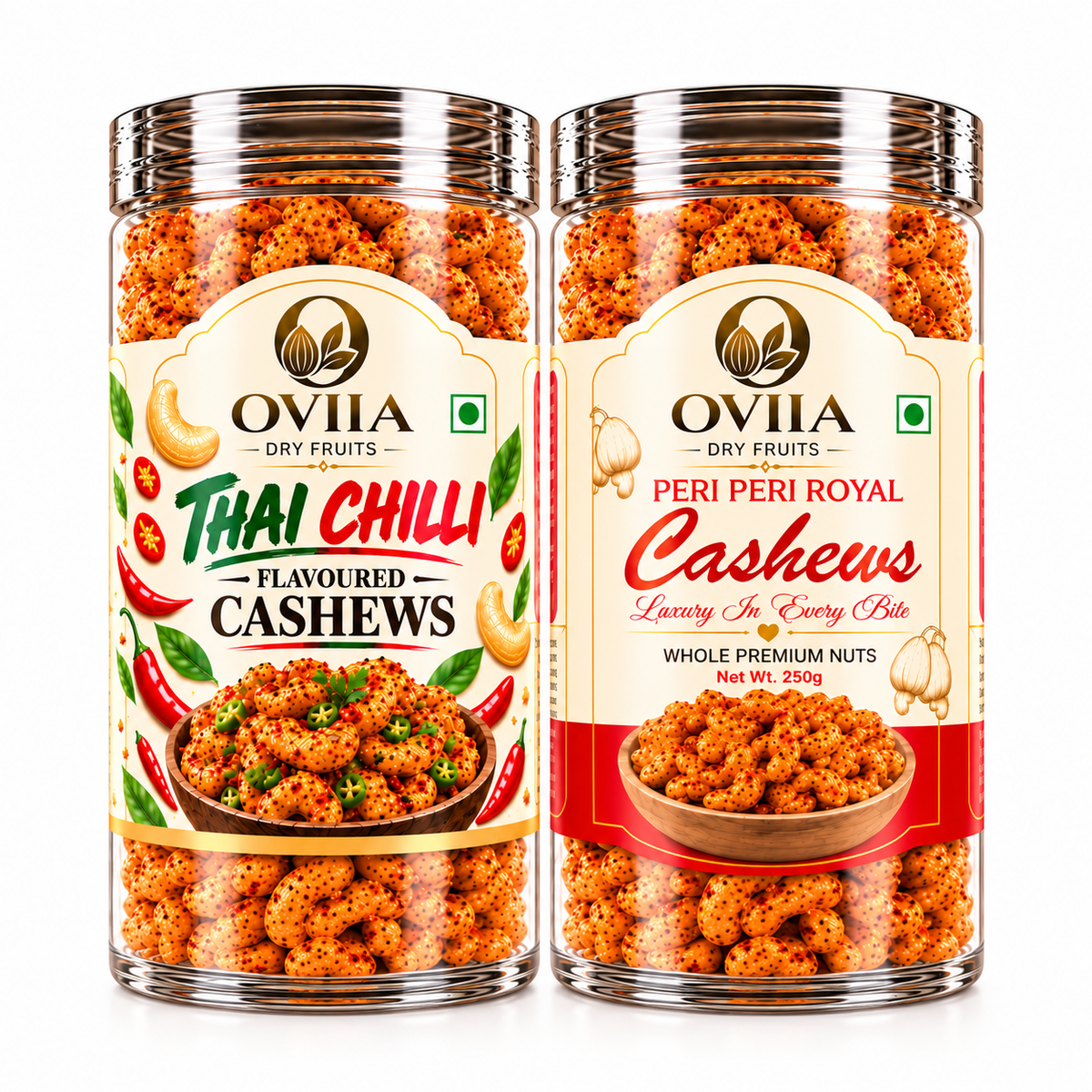 Thai Chilli & Peri Peri Cashews - Combo
